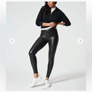 Spanx Faux Leather Leggings Size XL